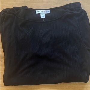 Black Ribbed Top by And Now This size S